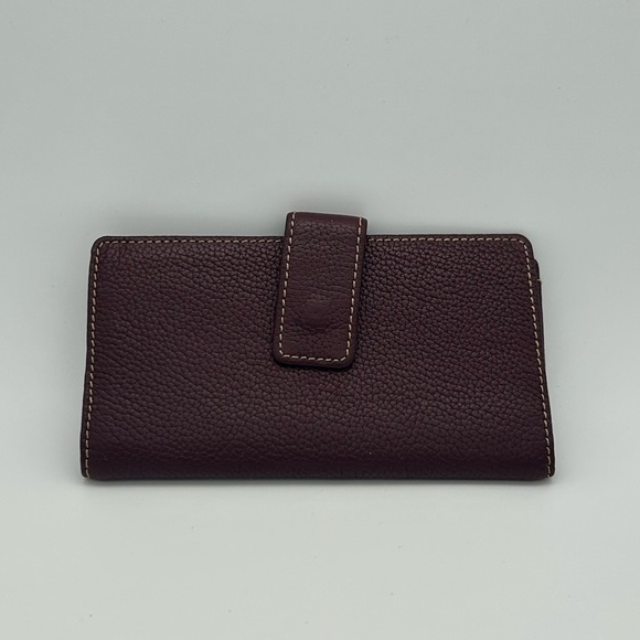 None Accessories - Elegant Dark Brown Card & Checkbook Holder